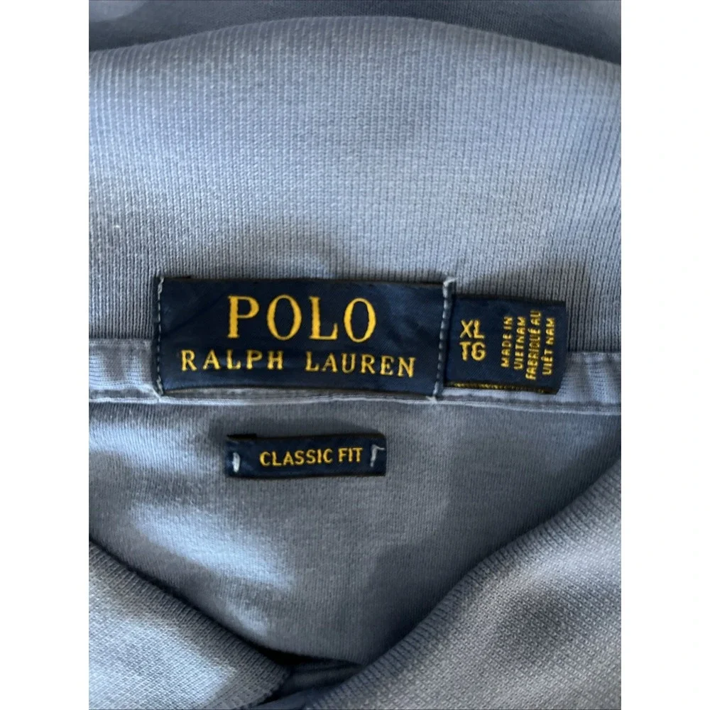 Polo Ralph Lauren Short Sleeve Polo Shirt Mens XL Classic Fit Blue Cotton